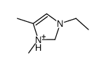 1-ethyl-3,4-dimethyl-1,2-dihydroimidazol-1-ium Structure