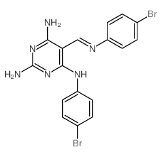 N4-(4-bromophenyl)-5-[(4-bromophenyl)iminomethyl]pyrimidine-2,4,6-triamine picture