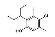 4-chloro-3,5-dimethyl-2-pentan-3-ylphenol结构式