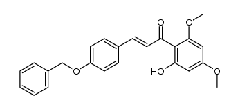 3-(4-benzyloxyphenyl)-1-(2-hydroxy-4,6-dimethoxyphenyl)prop-2-en-1-one Structure