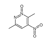 3,6-dimethyl-5-nitro-1-oxidopyridazin-1-ium Structure