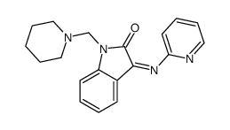 1-(piperidin-1-ylmethyl)-3-pyridin-2-yliminoindol-2-one Structure