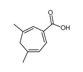 4,6-dimethyl-cyclohepta-1,3,6-trienecarboxylic acid结构式