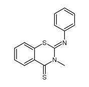 3-methyl-2-phenylimino-2,3-dihydro-benzo[e][1,3]thiazine-4-thione结构式