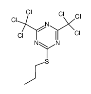 2-(Propylthio)-4,6-bis(trichloromethyl)-1,3,5-triazine structure