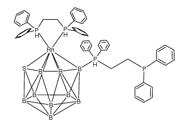 [1,1-(η(2)-dppe)-3-(η(1)-dppe)-closo-1,2-RhSB9H8] Structure