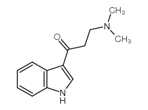 1-Propanone,3-(dimethylamino)-1-(1H-indol-3-yl)-结构式