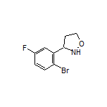 3-(2-溴-5-氟苯基)异噁唑烷结构式