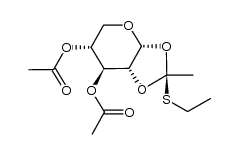 (2S,3aR,6R,7S,7aR)-2-(ethylthio)-2-methyltetrahydro-3aH-[1,3]dioxolo[4,5-b]pyran-6,7-diyl diacetate结构式
