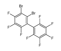 1,2-dibromo-3,4,5-trifluoro-6-(2,3,4,5,6-pentafluorophenyl)benzene Structure