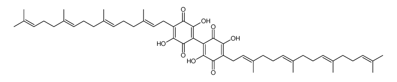 2,2',5,5'-Tetrahydroxy-4,4'-bis[(2E,6E,10E)-3,7,11,15-tetramethyl-2,6,10,14-hexadecatetrenyl]-1,1'-bi-[1,4-cyclohexadiene]-3,3',6,6'-tetrone Structure