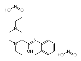 1,4-diethyl-N-(2-methylphenyl)piperazine-2-carboxamide,nitrous acid Structure