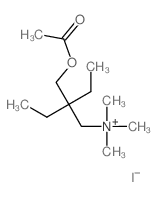 [2-(acetyloxymethyl)-2-ethyl-butyl]-trimethyl-azanium结构式