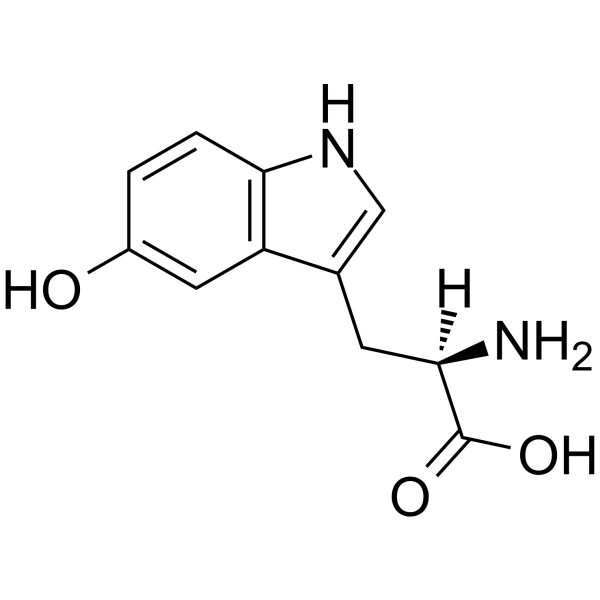 (R)-2-AMINO-3-(5-HYDROXY-1H-INDOL-3-YL)PROPANOIC ACID Structure