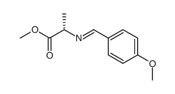 (S)-2-{[1-(4-Methoxy-phenyl)-meth-(E)-ylidene]-amino}-propionic acid methyl ester Structure