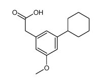 3-Cyclohexyl-5-methoxyphenylacetic acid结构式