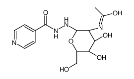 N-[(3R,4R,5S,6R)-4,5-dihydroxy-6-(hydroxymethyl)-2-[2-(pyridine-4-carbonyl)hydrazinyl]oxan-3-yl]acetamide结构式