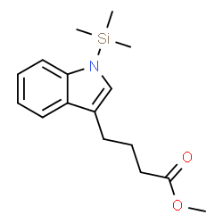 1-(Trimethylsilyl)-1H-indole-3-butanoic acid methyl ester结构式