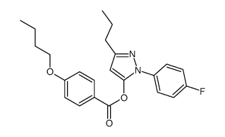 [2-(4-fluorophenyl)-5-propylpyrazol-3-yl] 4-butoxybenzoate Structure