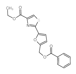 4-Thiazolecarboxylicacid, 2-[5-[(benzoyloxy)methyl]-2-furanyl]-, ethyl ester picture