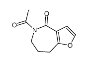 5-acetyl-7,8-dihydro-6H-furo[3,2-c]azepin-4-one结构式