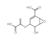 3-(1-carboxyethenoxy)-2-hydroxy-7-oxabicyclo[4.1.0]hept-4-ene-5-carboxylic acid Structure