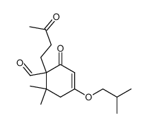 4-Isobutoxy-6,6-dimethyl-2-oxo-1-(3-oxo-butyl)-cyclohex-3-enecarbaldehyde结构式