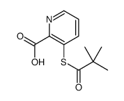 3-(2,2-dimethylpropanoylsulfanyl)pyridine-2-carboxylic acid Structure