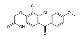 2-[2,3-dichloro-4-(4-methoxybenzoyl)phenoxy]acetic acid Structure