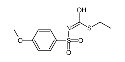 S-ethyl N-(4-methoxyphenyl)sulfonylcarbamothioate结构式