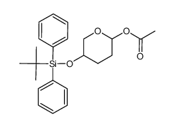 5-(tert-butyldiphenylsilyloxy)tetrahydropyran-2-acetate结构式