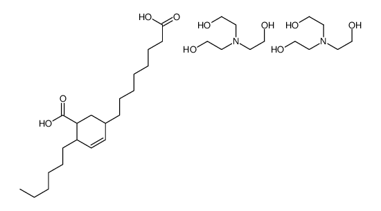 5-carboxy-4-hexylcyclohex-2-ene-1-octanoic acid, compound with 2,2',2''-nitrilotriethanol (1:2) Structure