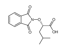 (2S)-2-[(1,3-二氢-1,3-二氧代-2H-异吲哚-2-基)氧基]-4-甲基-丙酸结构式