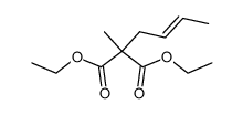 But-2-enyl-methyl-malonsaeure-diethylester Structure