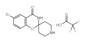 6-溴螺[苯并[e][1,3]噁嗪-2,4-哌啶]-4(3h)-酮 2,2,2-三氟乙酸酯结构式