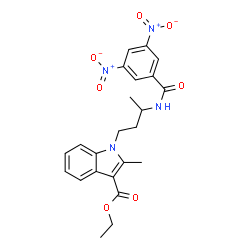 1-[3-(3,5-Dinitrobenzoylamino)butyl]-2-methyl-1H-indole-3-carboxylic acid ethyl ester picture