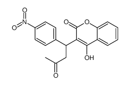 4-hydroxy-3-[1-(4-nitrophenyl)-3-oxobutyl]chromen-2-one结构式