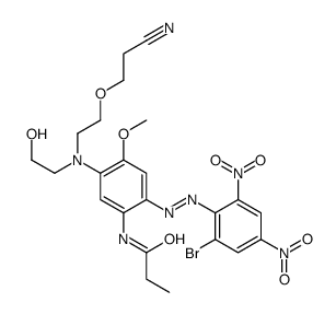 N-[2-[(2-Bromo-4,6-dinitrophenyl)azo]-5-[[2-(2-cyanoethoxy)ethyl](2-hydroxyethyl)amino]-4-methoxyphenyl]propanamide structure