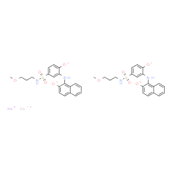 sodium bis[4-hydroxy-3-[(2-hydroxy-1-naphthyl)amino]-N-(3-methoxypropyl)benzenesulphonamidato(2-)-N3,O3,O4]cobaltate(1-) Structure