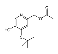 {4-[(1,1-dimethylethyl)thio]-5-hydroxy-2-pyridinyl}methyl acetate结构式