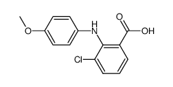 2-p-anisidino-3-chloro-benzoic acid结构式