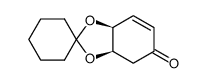 (4S,5R)-4-O,5-O-cyclohexylidene-4,5-dihydroxycyclohex-2-en-1-one结构式