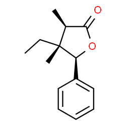 2(3H)-Furanone,4-ethyldihydro-3,4-dimethyl-5-phenyl-,(3R,4R,5R)-rel-(9CI) structure