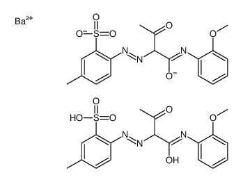 2-[[1-[[(2-甲氧基苯基)氨基]羰基]-2-氧代丙基]偶氮]-5-甲基苯磺酸钡盐结构式