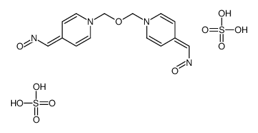 hydrogen sulfate,oxo-[[1-[[4-(oxoazaniumylmethylidene)pyridin-1-yl]methoxymethyl]pyridin-4-ylidene]methyl]azanium结构式