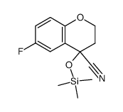 6-fluoro-2,3-dihydro-4-cyano-4-[(trimethylsilyl)oxy]-4H-benzopyran Structure