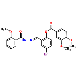 4-Bromo-2-{(E)-[(2-methoxybenzoyl)hydrazono]methyl}phenyl 3,4-dimethoxybenzoate Structure