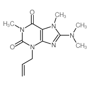 8-dimethylamino-1,7-dimethyl-3-prop-2-enyl-purine-2,6-dione Structure