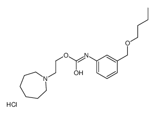 2-(azepan-1-ium-1-yl)ethyl N-[3-(butoxymethyl)phenyl]carbamate,chloride Structure