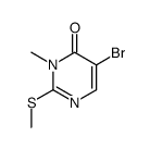 5-bromo-3-methyl-2-(methylthio)pyrimidin-4(3H)-one Structure